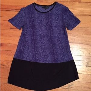 Blue Snakeskin Blouse